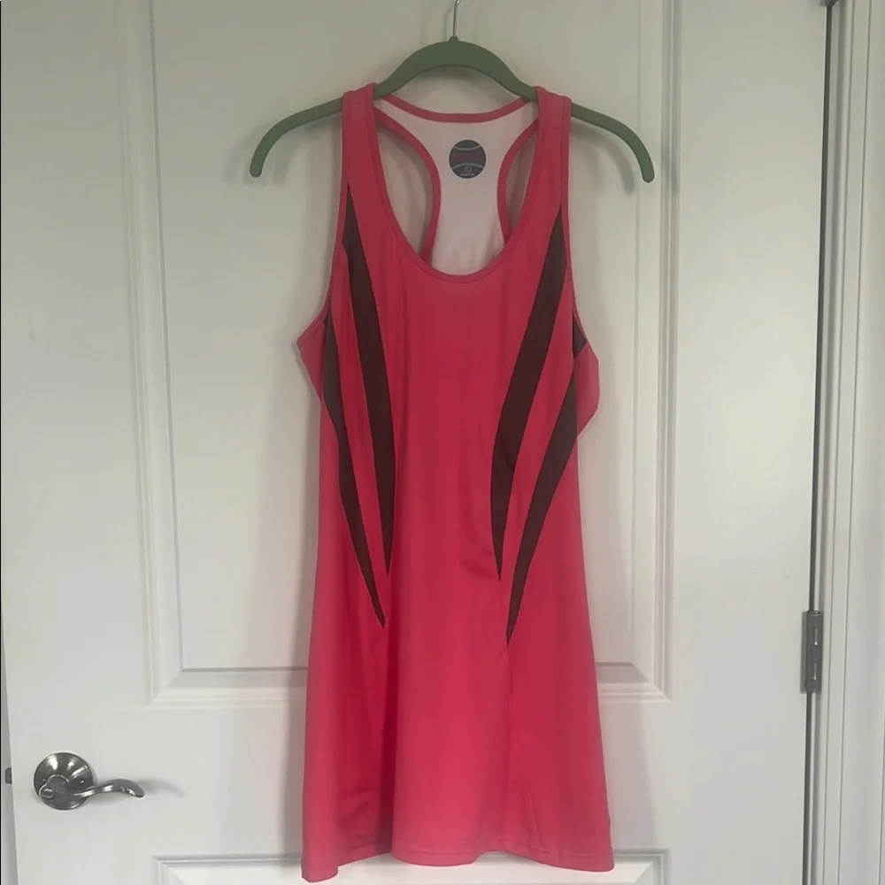 Bolle Pink and Black Sleeveless Tennis Dress - Picture 1 of 5